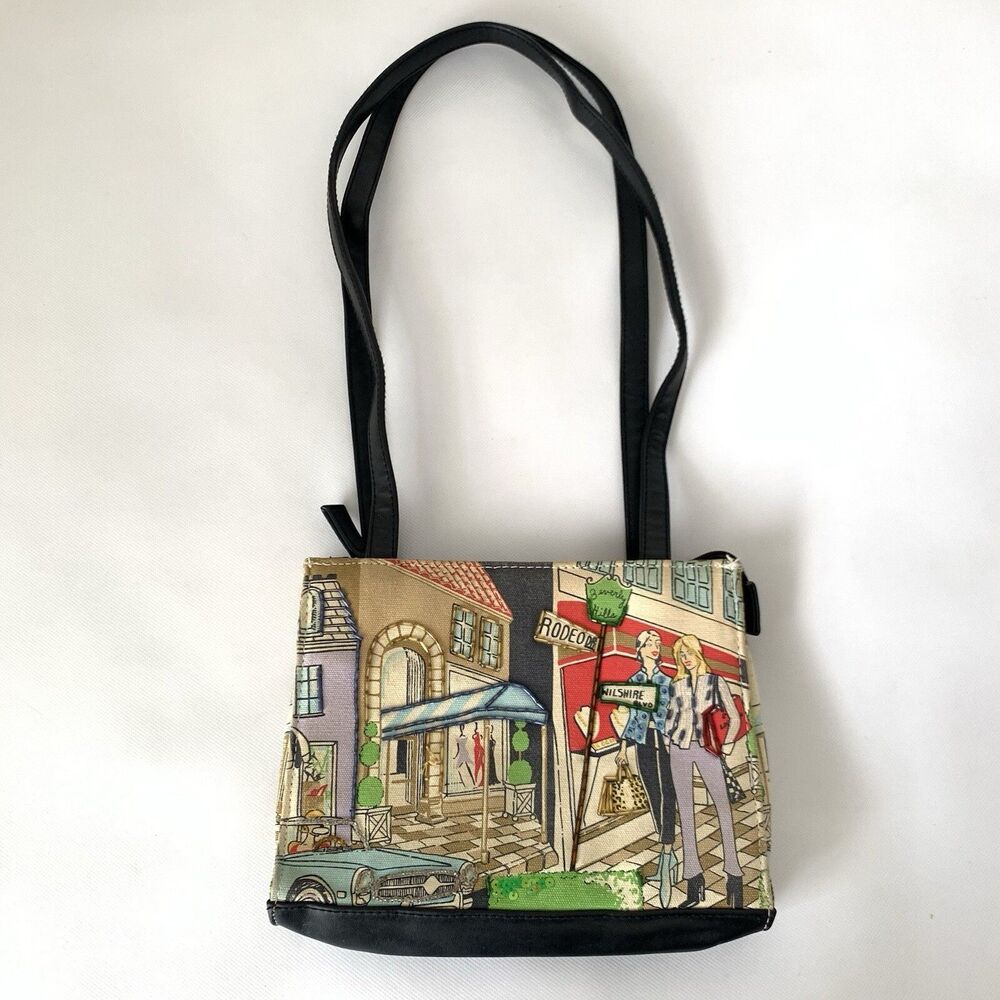 Frankie & Johnnie Shoulder Bag Tote Rodeo Drive‎ Beverly Hills Beaded Vintage
